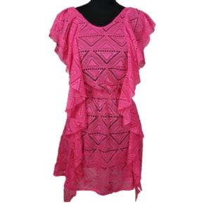 Bright pink smaill / medium swimsuit coverup